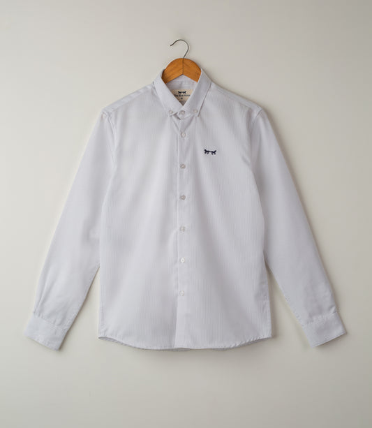 WHITE FULL SLEEVE SHIRT