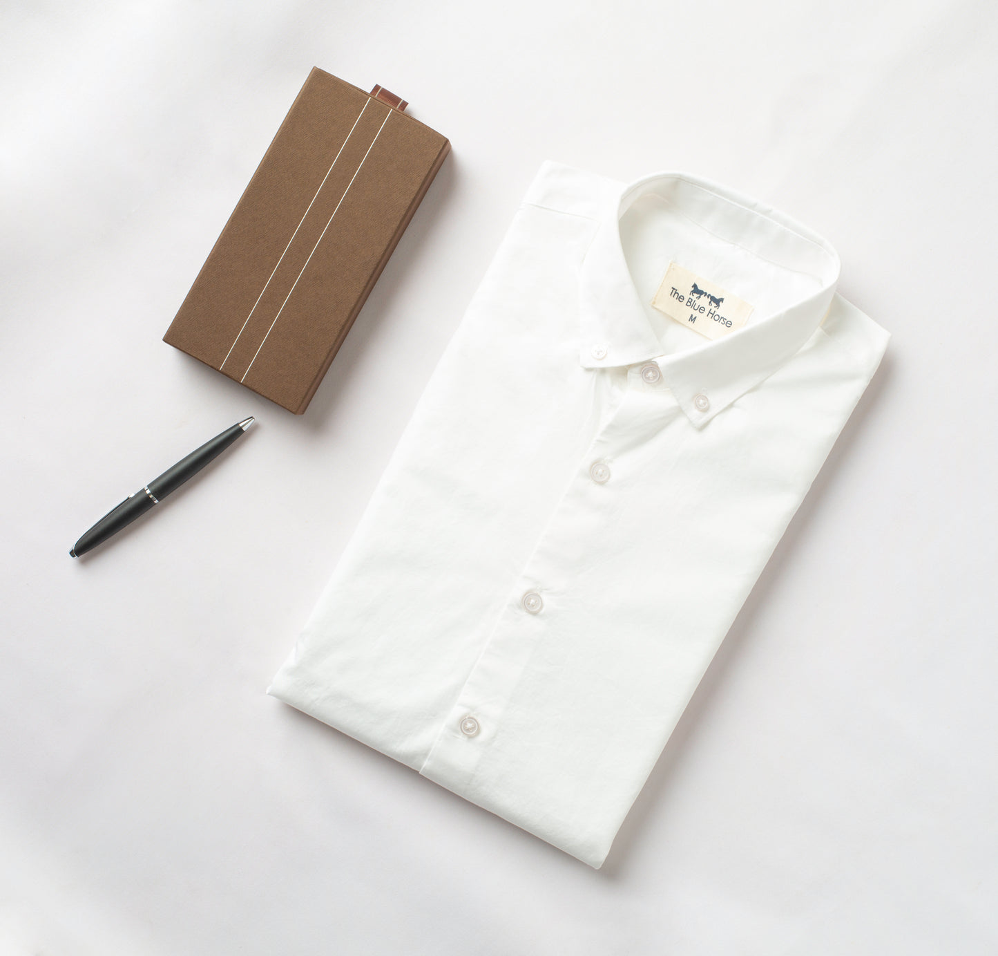 WHITE TWILL FULL SLEEVE SHIRT