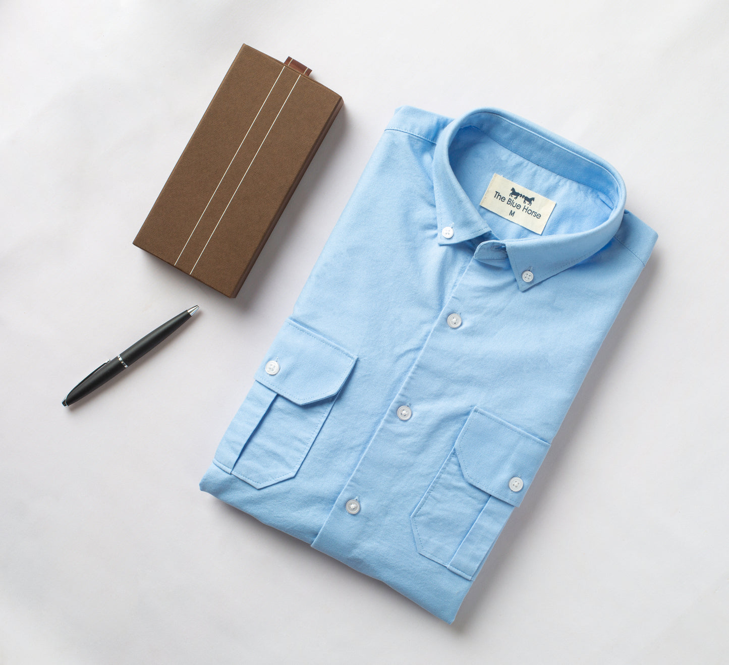 LIGHT BLUE HALF SLEEVE SHIRT