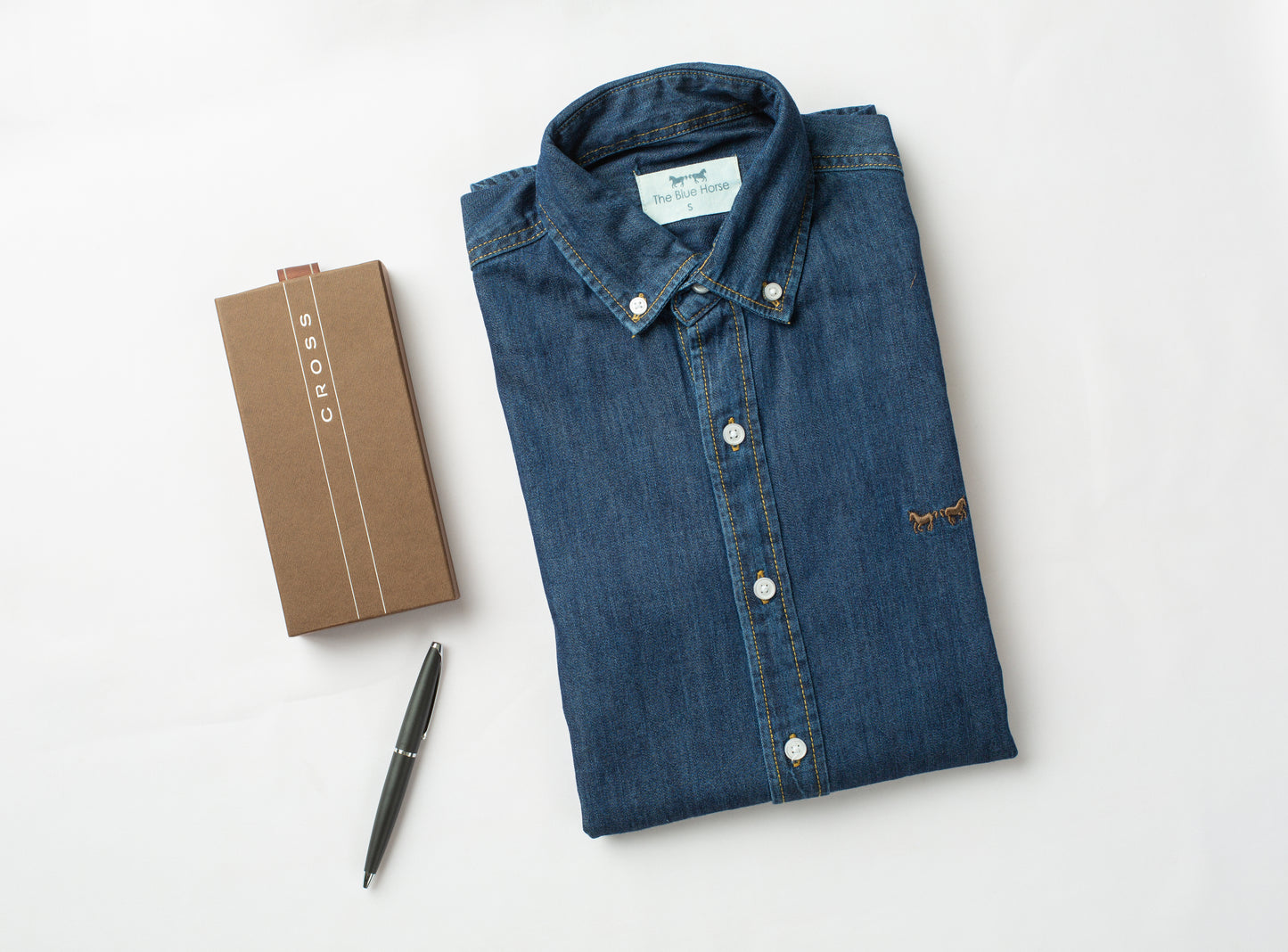 NAVY BLUE DENIM  FULL SLEEVE SHIRT