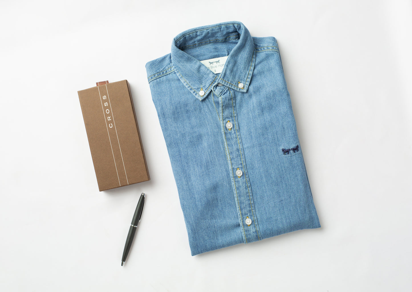 MORNING MIST DENIM FULL SLEEVE SHIRT