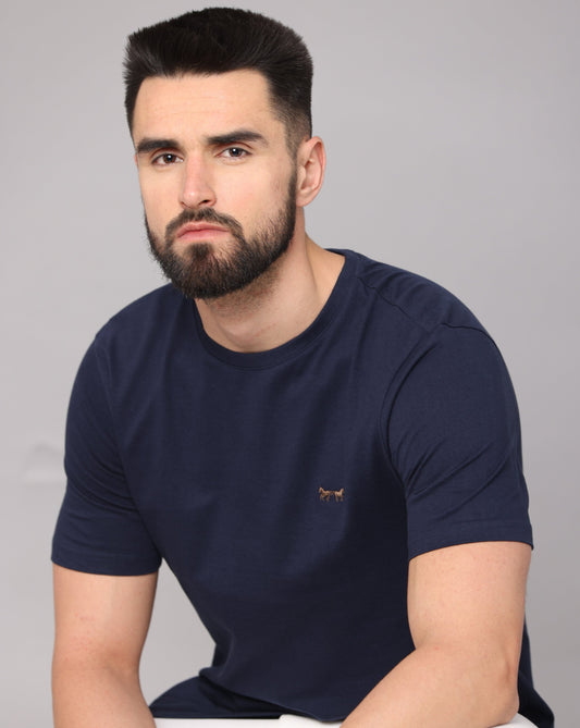 NAVY BLUE PIMA T-SHIRT