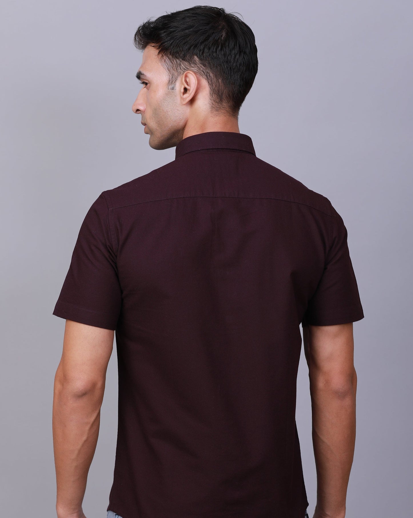 MAROON HALF SLEEVE SHIRT