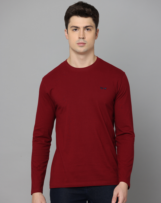 BURGUNDY PIMA T-SHIRT