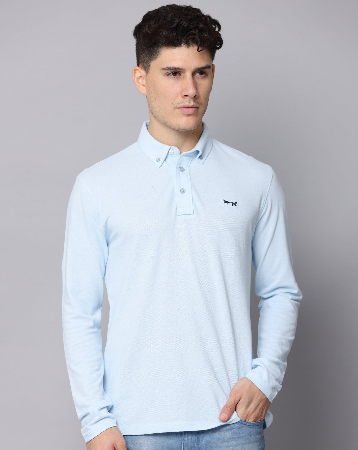 MILD BLUE POLO T-SHIRT