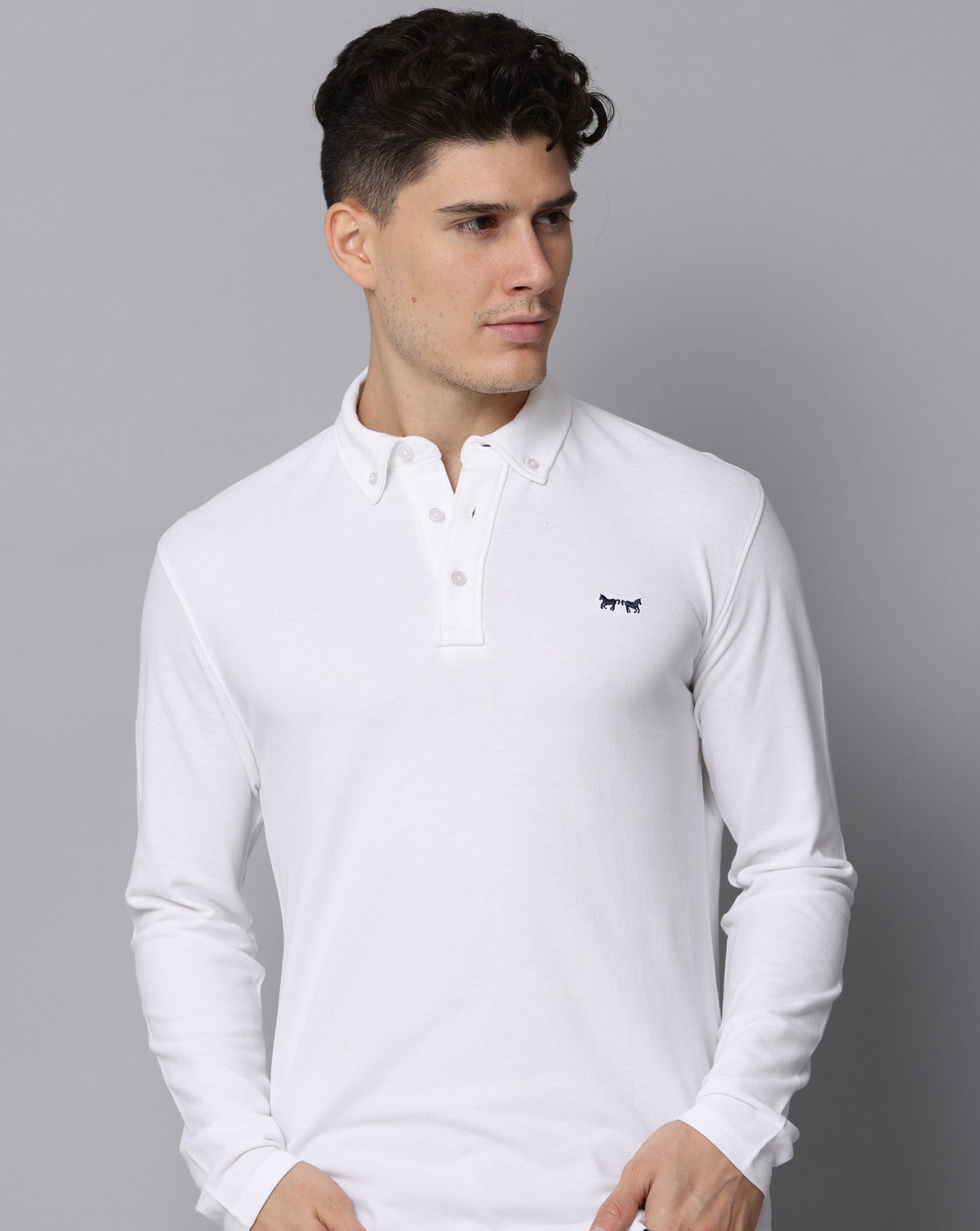 WHITE POLO T-SHIRT