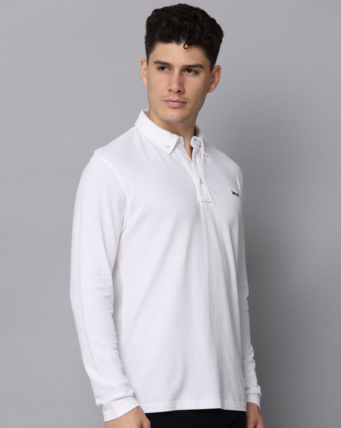 WHITE POLO T-SHIRT