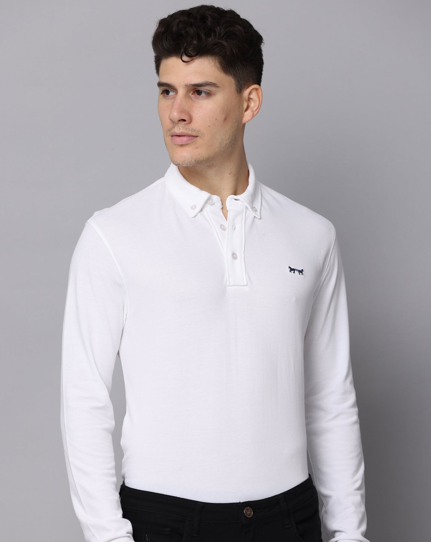 WHITE POLO T-SHIRT