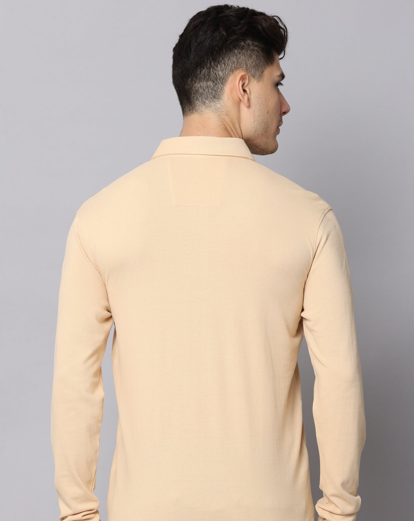 BEIGE POLO T-SHIRT