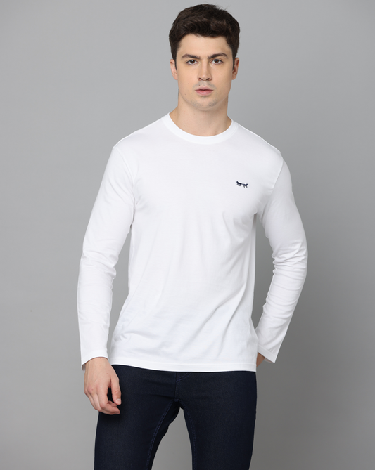 WHITE PIMA T-SHIRT